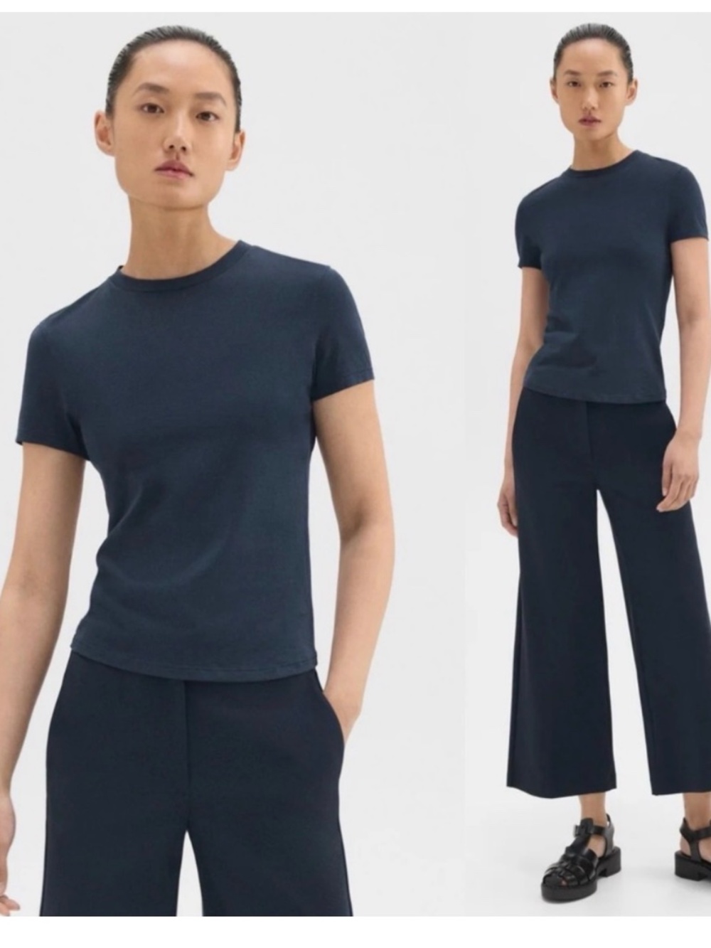 Theory Slim Fit Tee in Nylon